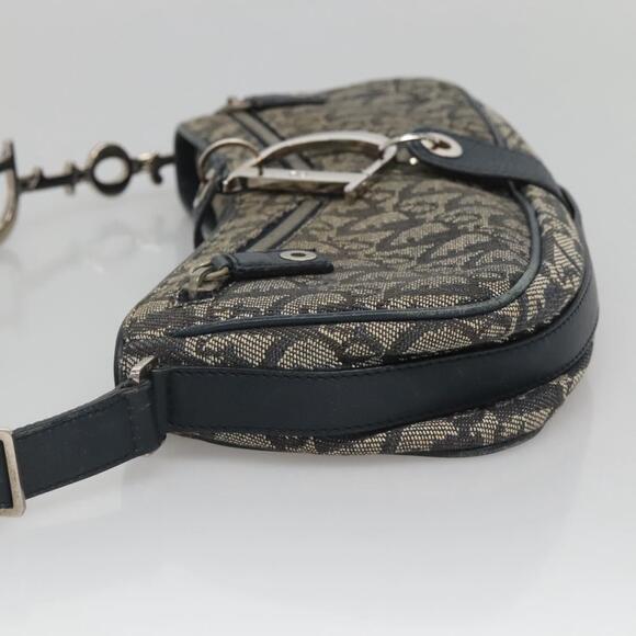 DIOR Trotter Canvas Shoulder Bag Navy Silver - Picture 4 of 12